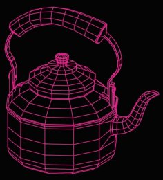 Laser Engraving 3D Illusion Acrylic Kettle Lamp CDR File
