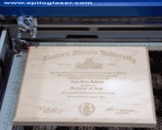 Laser Engraving a Diploma on a Wood Sheet CDR File
