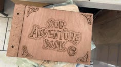 Laser Engraving Book of Adventures Cover Design CDR and DXF File