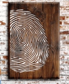 Laser Engraving Fingerprint Wall Art Painting CDR, DXF, Ai and PDF Vector File
