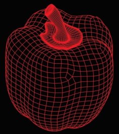 Laser Engraving Fruit Acrylic 3D Illusion Lamp CDR File