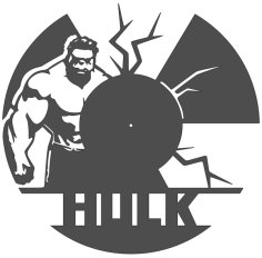 Laser Engraving Hulk Wall Clock Layout CDR File