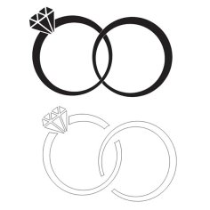 Laser Engraving Ring Silhouette Laser Cutting Ring Design Jewelry Vector File