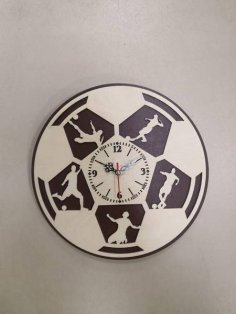 Laser Engraving Soccer Ball Wall Clock Layout CDR File