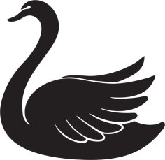 Laser Engraving Swan Silhouette Template Free Vector File