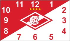 Laser Engraving Wall Clock Football Club Spartak CDR File