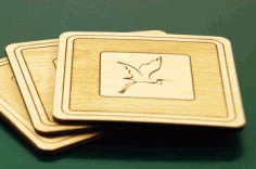 Laser Engraving Wood Coaster with Engraving Design CDR File