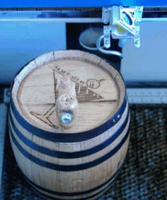 Laser Engraving Wooden Whisky Barrels CDR File