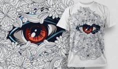 Laser Printing Big Eye T Shirt Design CDR File