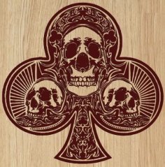 Laser Printing Club Card with Skull Vector File