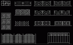 Lattices and Fences AutoCAD Drawing DWG File