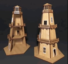 Light House CNC Laser Cutting Free CDR Vectors File