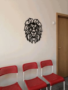 Lion Polygon Art Wall Decor Wall Art Decoration 3D Sculpture Laser Cut DXF File