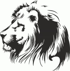 Lion Stencil CDR File