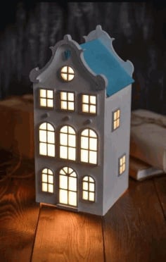 Lodge Night Lamp CNC Laser Cutting Free CDR Vectors File