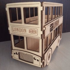 London Bus 3D Puzzle Free CDR Vectors File