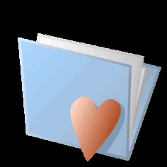 Love Folder Vector SVG File