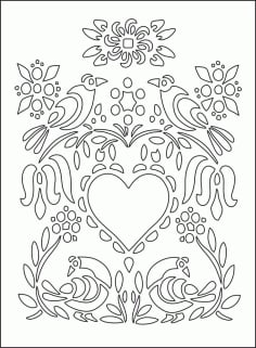 Love Illustration Floral Heart Flowers Birds V CDR File