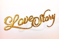 Love Story Decor Text DXF File