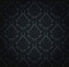 Luxurious Black Damask Patterns Design Free Vector