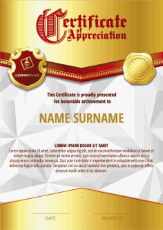 Luxury Diploma And Certificate of Appreciation Template illustrator Vector File