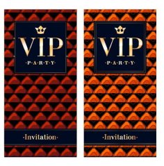 Luxury VIP Invitation Cards Template Free Vector