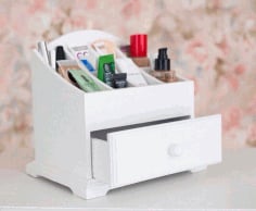 Makeup Stand with Drawer Laser Cut Free CDR File