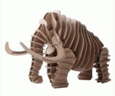 Mammoth Laser Cut 3D Animal Puzzle Free CDR Vectors File