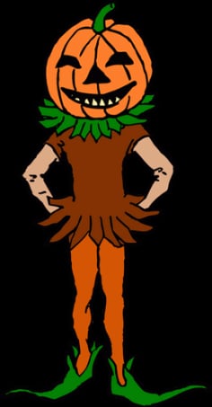 Man With Pumpkin Vector SVG File
