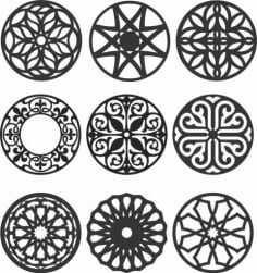 Mandala Door and Privacy Decorative Screen Panel DXF File