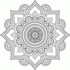 Mandala Floral Tattoo Design Ornament CDR File