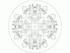 Mandala Template 8 Ornament DXF File