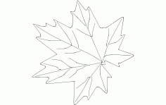 Maple Leaf Free DXF Vectors File