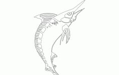 Marlin Fish CNC Router Free DXF File