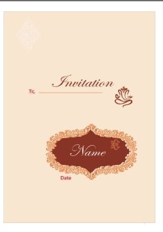 Marriage Invitation Card Design Free Vector