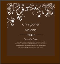 Marriage Invitation Card Flowers Template Free Vector