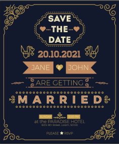 Marriage Invitation Card Sample Free Vector