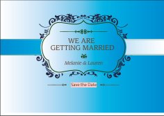 Marriage Invitation Card Template with Floral Frame Free Vector