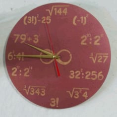 Mathematical Vector Wall Clock Design CDR File