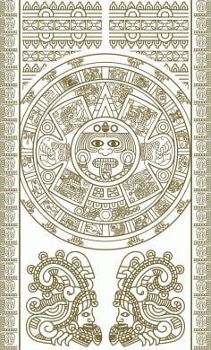 Maya Totem Vector Design CDR File