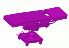 Medical Table Stretcher 3D DWG File