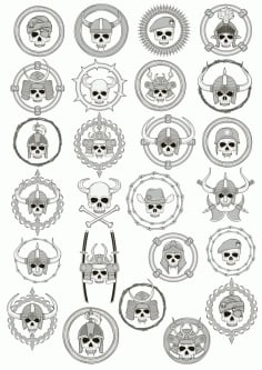 Medievial Skull Vector CDR Vectors File