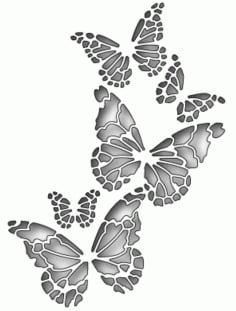 Memory Box Butterfly Vector Art Free DXF Vectors File