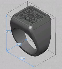 Men’s Ring Jewellery 3D Model, Jewllery Model Design STL File