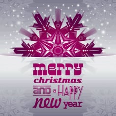 Merry Christmas And Happy New Year Vector SVG File