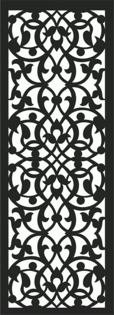 Metal Privacy Screen Panel DXF File
