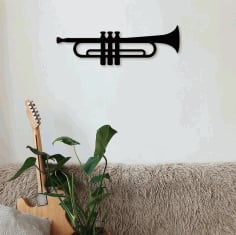 Metal Wall Art Trumpet Interior Decoration Home Decor SVG File