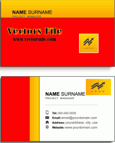 Minimal Business Card Print Template Design Vector File