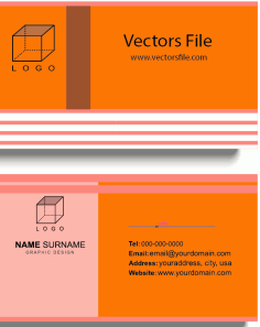 Minimal Visiting Card Print Template Design Vector File