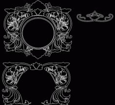 Mirror Frame 0056 Free DXF Vectors File